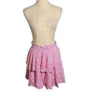 My-Kim Floral Pink Cottage Layered Skirt